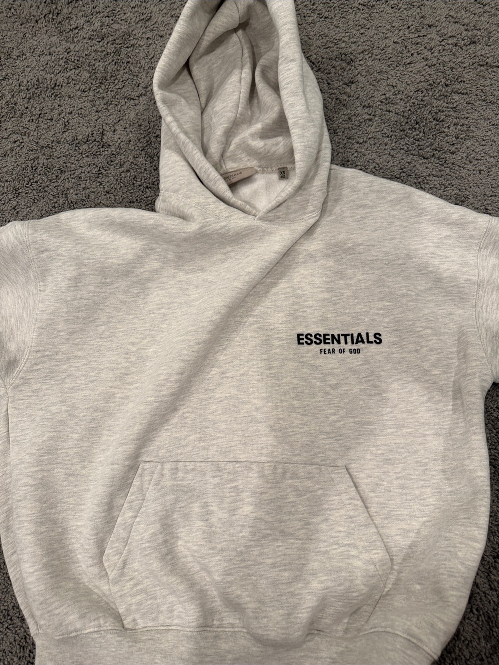 Fear of God ESSENTIALS Light Gray Crewneck Hoodie